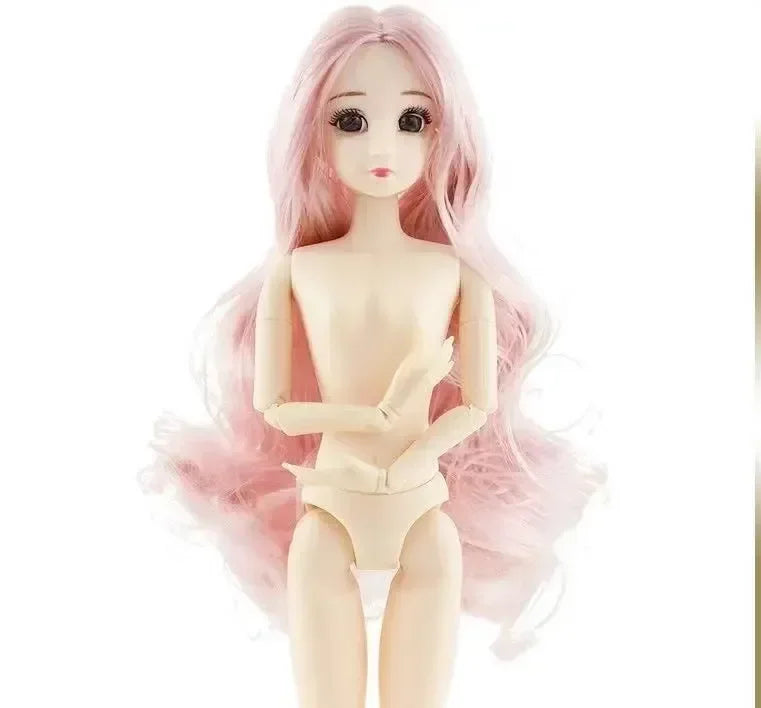 30cm Bjd Doll 12 Moveable Joints 1/6 Girl's Dress 3D Eyes Toy with Clothes Shoes Kids Toys for Girl Children Gift doll