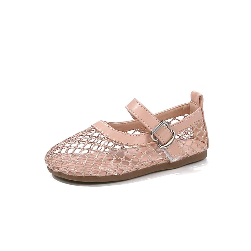 2025 New Children's Flats Summer Breathable Princess Shoes for Girls Simple Fashion Kids Causal Shoes Soft Soled Trend Versatile