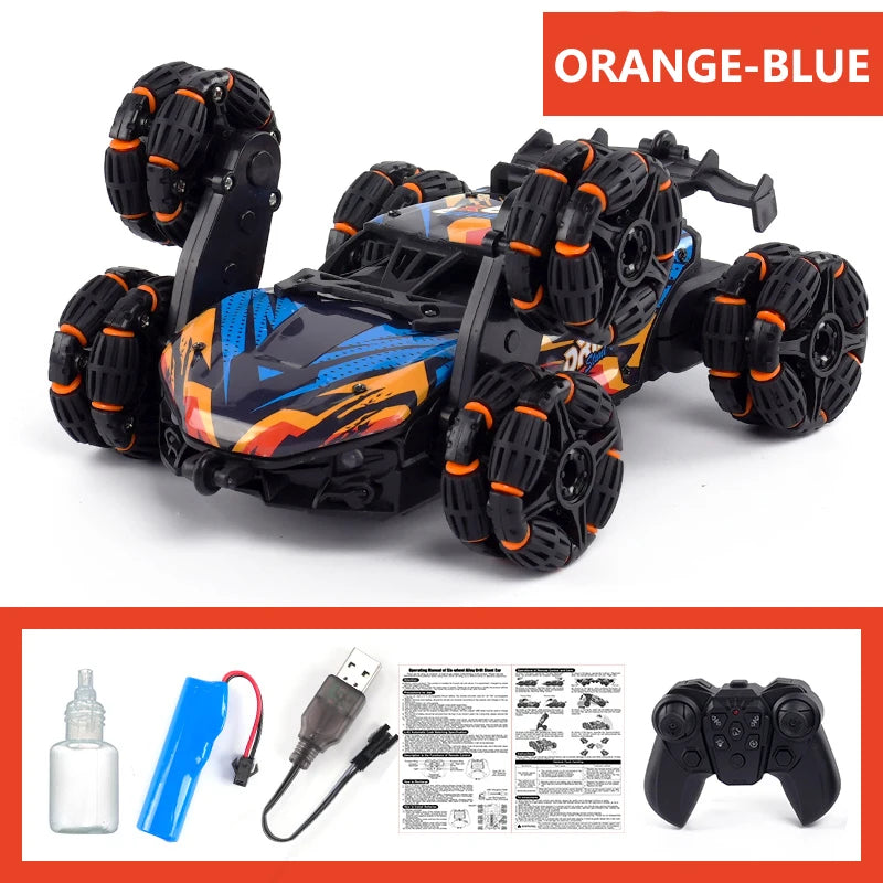 Children's Alloy Remote Control Car Morphing Six-Wheeled RC Off-Road
