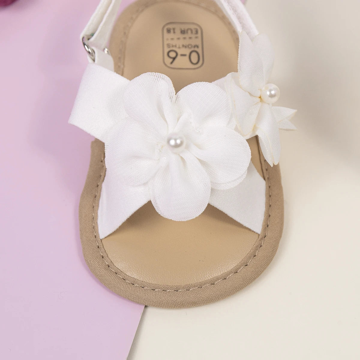 2025 New Baby Girls Shoes Flowers With Pearls Summer Cool Princess Sandals