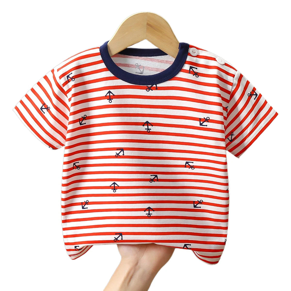 Estevan New Arrival Striped Short Sleeve Tees - GuGuTon baby store - Baby Fashion - Toddlers Outfits - Babies Outfits - Toddler Clothes - Kids Clothing - Newborn Clothes - Newborn Wear - Kids Wear - Trending Clothes - Trending Outfits - Fall Fashion - Winter Fashion - Girls Clothes - Boys Clothes - Babies Wear - Kids Accessories - KidsWear - Summer Clothes - Summer Fashion - Summer Trend - Falls Sweaters - Tops - Bottom - Jeans - Blouse - Dresses - Newborn Dresses - Toys