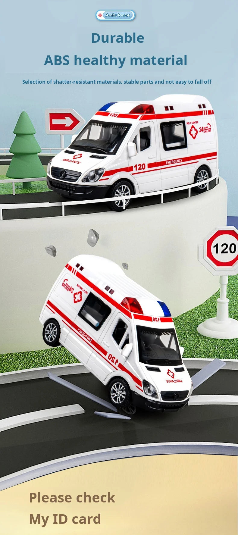 Diecast Ambulance Fire-Truck Policecar Model