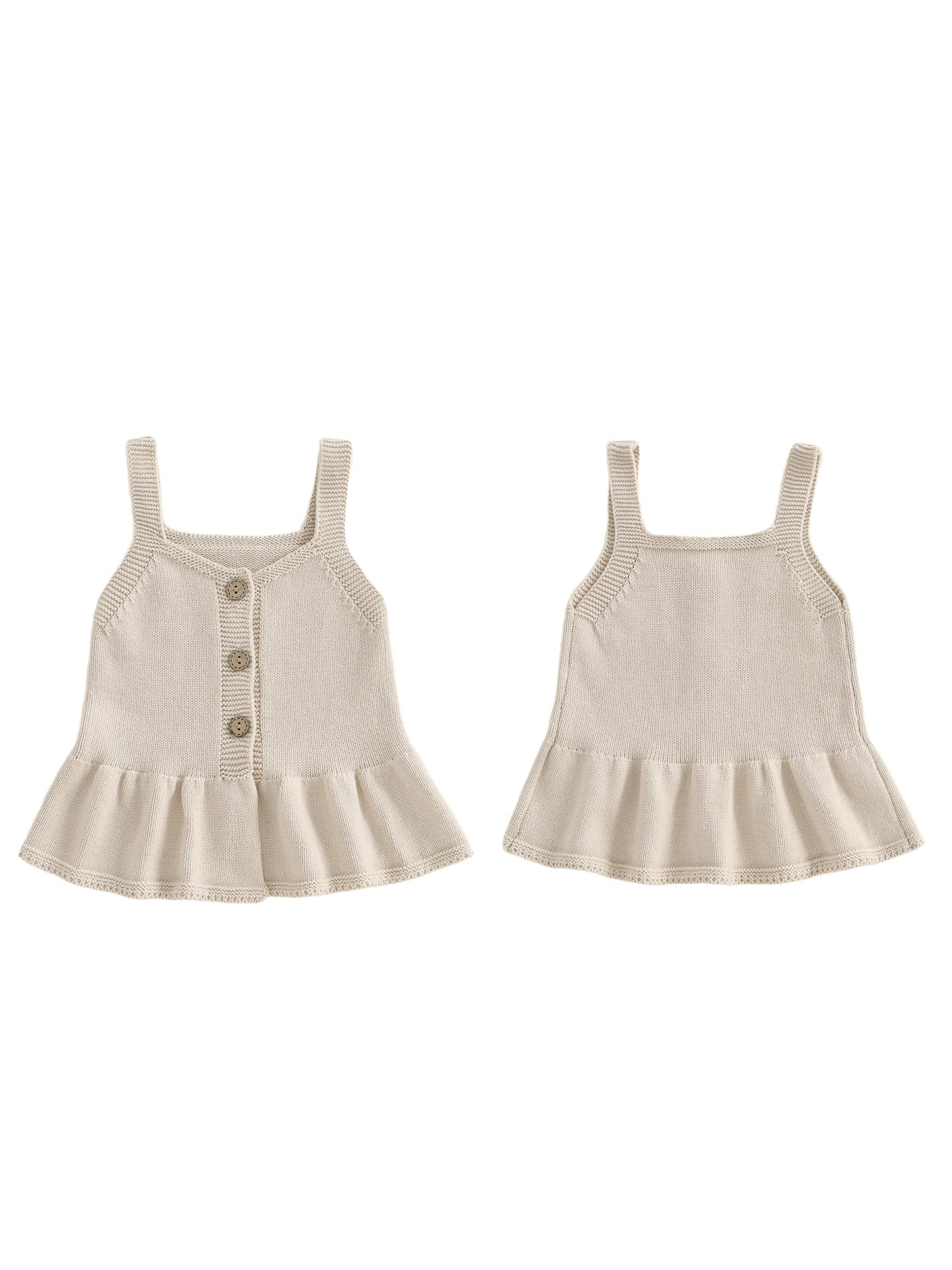 Ana Adorable V Neck Sleeveless Ruffled Top