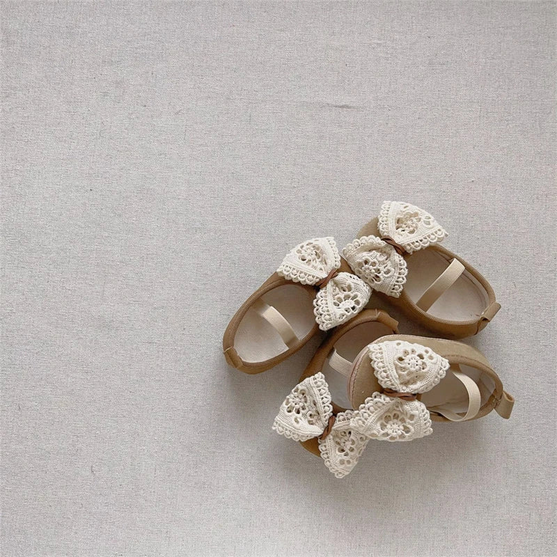 Baby Girls Shoes Autumn Winter Children Lace Bow Princess Shoes