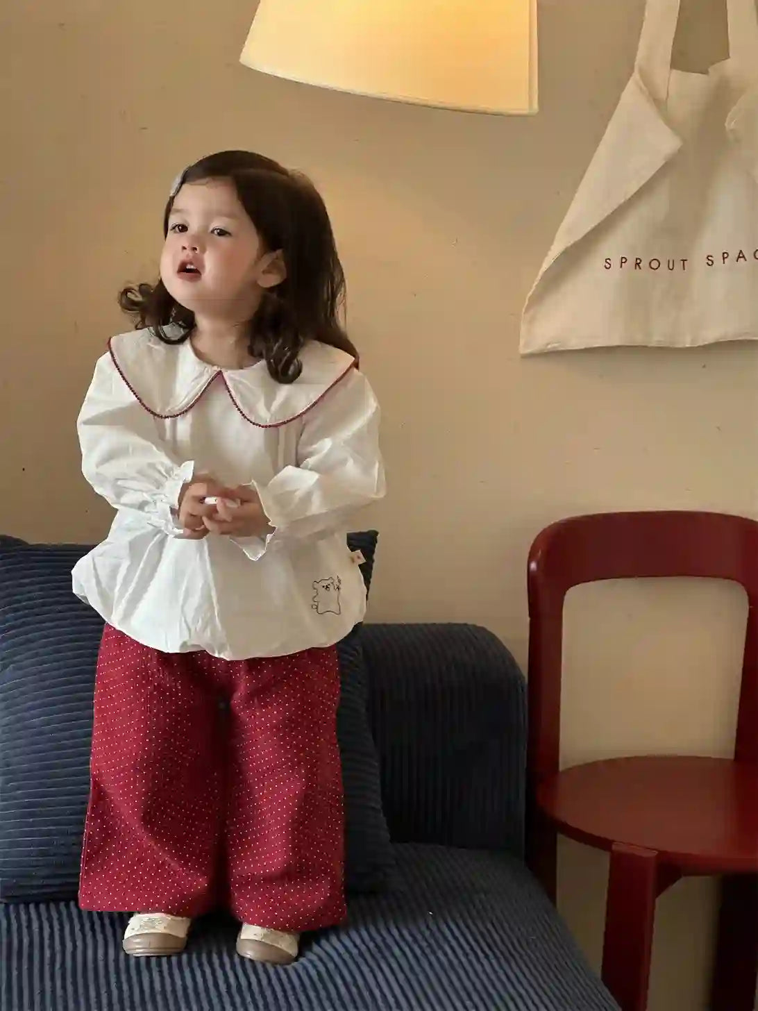 Aranza Long Sleeve Baby Girl Lapel Shirts