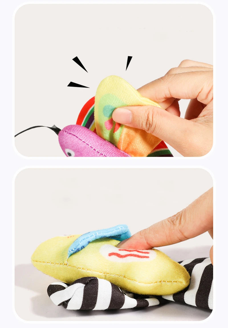 Baby Wrist Rattles Socks Newborn Animal Socks Infants Foot Finder 0-12 Months