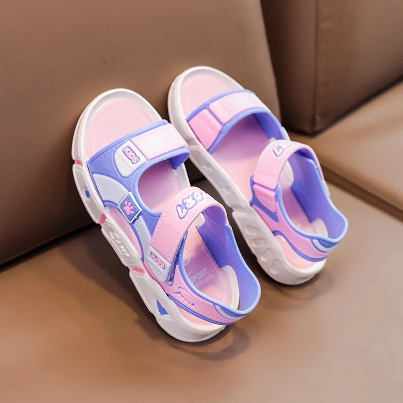 Girls Sandals Summer Cartoon Soft Sole Anti Slip Sandals