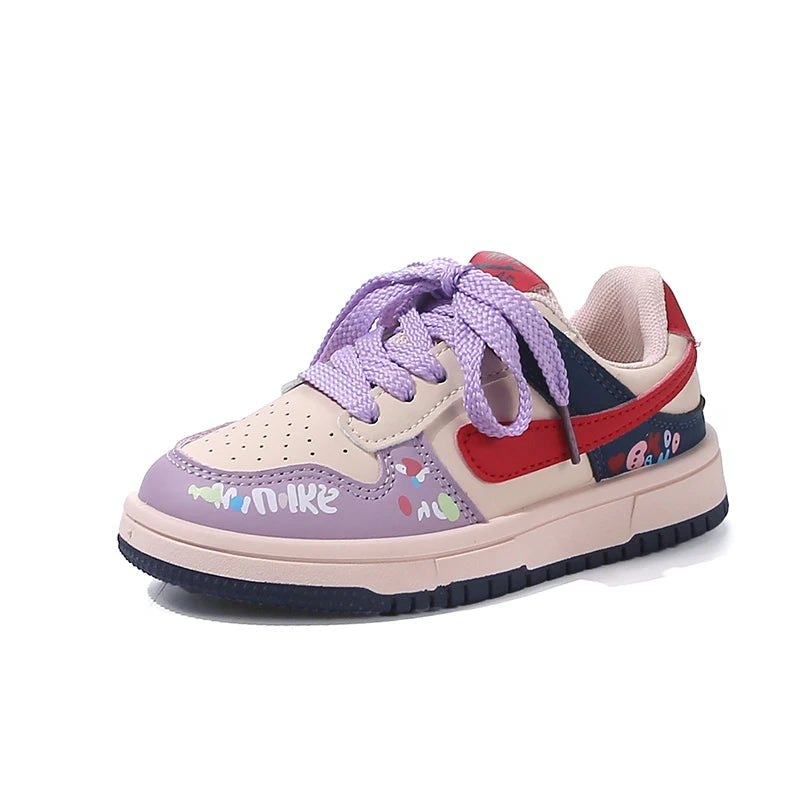 Girls Shoes Children Fashion Hip-hop Punk Graffiti Skateboard