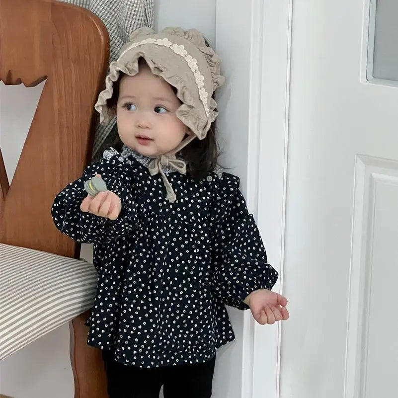 Tatiana Long Sleeve Sweet Floral Doll Tops