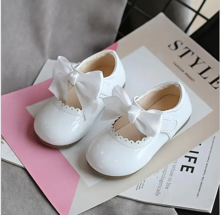 Newest Spring Autumn Baby Girls Fashion Patent Leather Flats Shoes