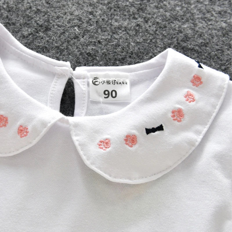 Olga Vintage Petal Collar Floral Embroidery Top