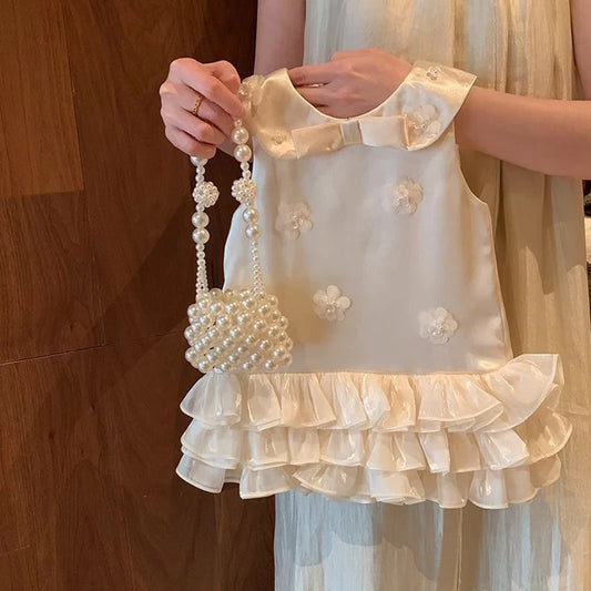 Baby Girls Dress for Birthday Party Wedding Lace Big Bow Dresses Infant Girl Princess Dress