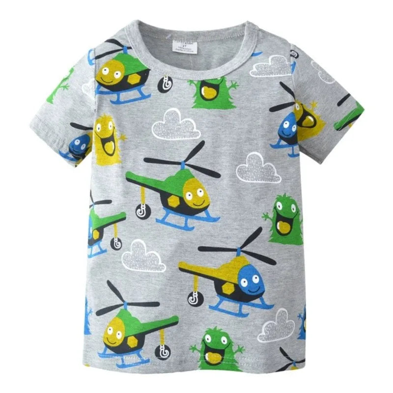 Richard Cartoon Printed Short Sleeve Tees - GuGuTon baby store - Baby Fashion - Toddlers Outfits - Babies Outfits - Toddler Clothes - Kids Clothing - Newborn Clothes - Newborn Wear - Kids Wear - Trending Clothes - Trending Outfits - Fall Fashion - Winter Fashion - Girls Clothes - Boys Clothes - Babies Wear - Kids Accessories - KidsWear - Summer Clothes - Summer Fashion - Summer Trend - Falls Sweaters - Tops - Bottom - Jeans - Blouse - Dresses - Newborn Dresses - Toys