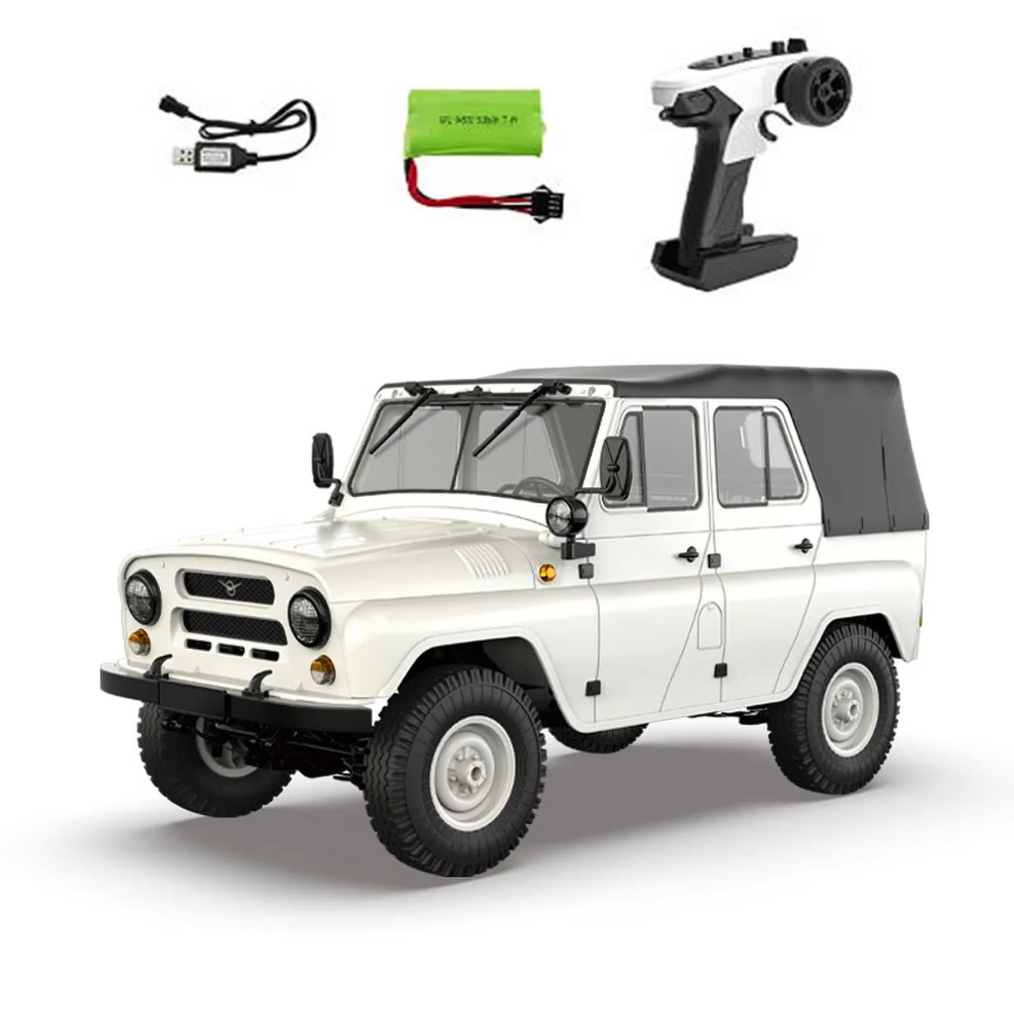 1:12 WPL Green C94 Four-Wheel Drive Climbing Off-Road Vehicle Model Electric Car Remote Control Truck RC Toy Xmas Gift
