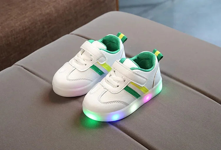 Trendy Child Sneakers Light Up Simple Girl Shoe Versatile Comfort Boy Shoe Anti Slip New Autumn Girl Sneaker Daily Casual Shoes