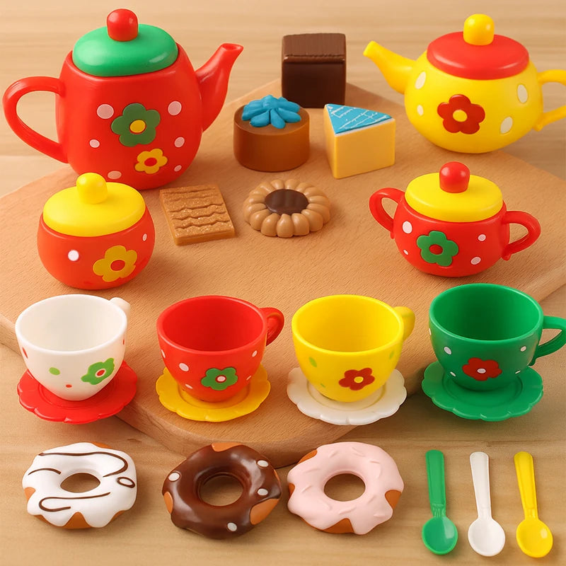 Afternoon Tea Set for Girls Cake Dessert Playhouse Kitchen Toys