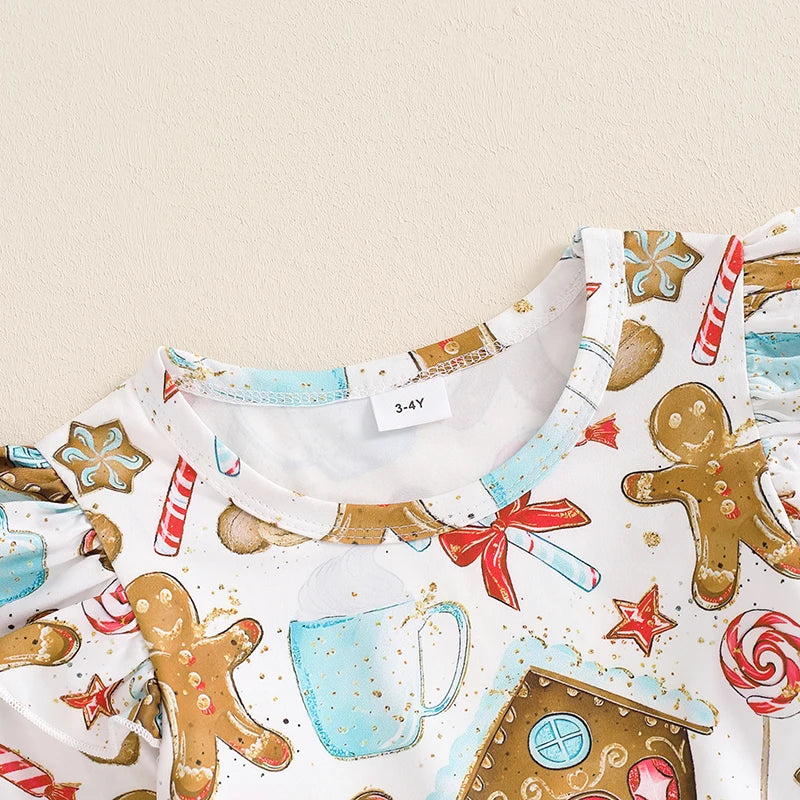 Lioraitiin Kids Girl A-Line Christmas Dress for Toddlers