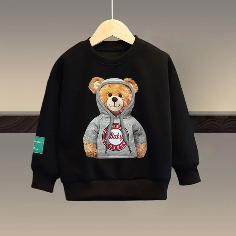 Boy Clothes Set Autumn - Cartoon Bear Top and Pant