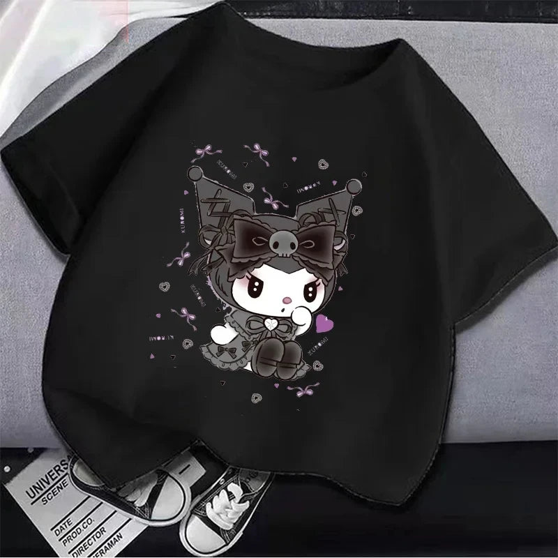 Martina Fashion Children's T-shirt Cute Sanrio Cartoon Cotton Black White - GuGuTon baby store - Baby Fashion - Toddlers Outfits - Babies Outfits - Toddler Clothes - Kids Clothing - Newborn Clothes - Newborn Wear - Kids Wear - Trending Clothes - Trending Outfits - Fall Fashion - Winter Fashion - Girls Clothes - Boys Clothes - Babies Wear - Kids Accessories - KidsWear - Summer Clothes - Summer Fashion - Summer Trend - Falls Sweaters - Tops - Bottom - Jeans - Blouse - Dresses - Newborn Dresses - Toys