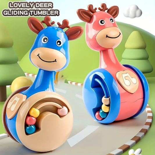 Roly Poly Baby Toys 6 to 12 Months, Tumbler Wobbler Toys for Infant Boy Girl - Perfect for Learning