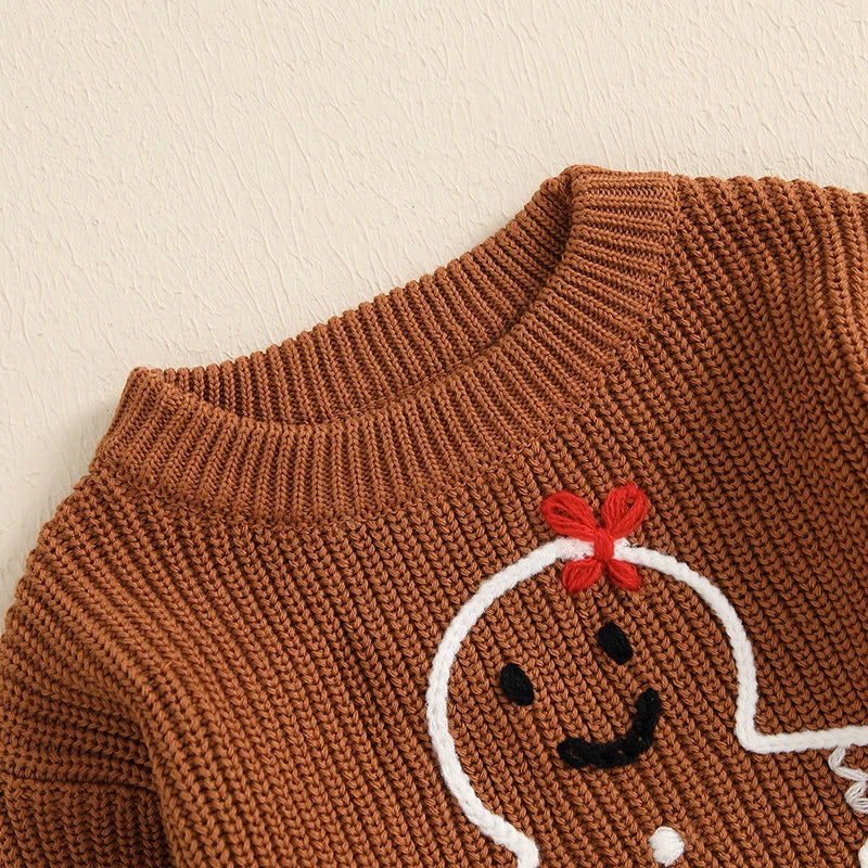 Troy Christmas Clothes Gingerbread Man Sweater - GuGuTon baby store - Baby Fashion - Toddlers Outfits - Babies Outfits - Toddler Clothes - Kids Clothing - Newborn Clothes - Newborn Wear - Kids Wear - Trending Clothes - Trending Outfits - Fall Fashion - Winter Fashion - Girls Clothes - Boys Clothes - Babies Wear - Kids Accessories - KidsWear - Summer Clothes - Summer Fashion - Summer Trend - Falls Sweaters - Tops - Bottom - Jeans - Blouse - Dresses - Newborn Dresses - Toys