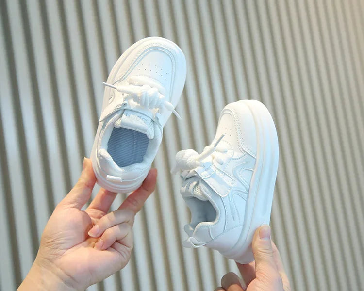 Children's Shoe for Girl New Solid White Sports Shoes for Boy Causal Fashion Versatile Kids School Running Sneakers Non-slip