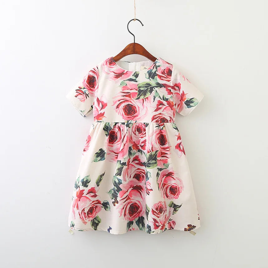 Kids Party Dresses For Girls Printed Evening Princess Girls Dresses