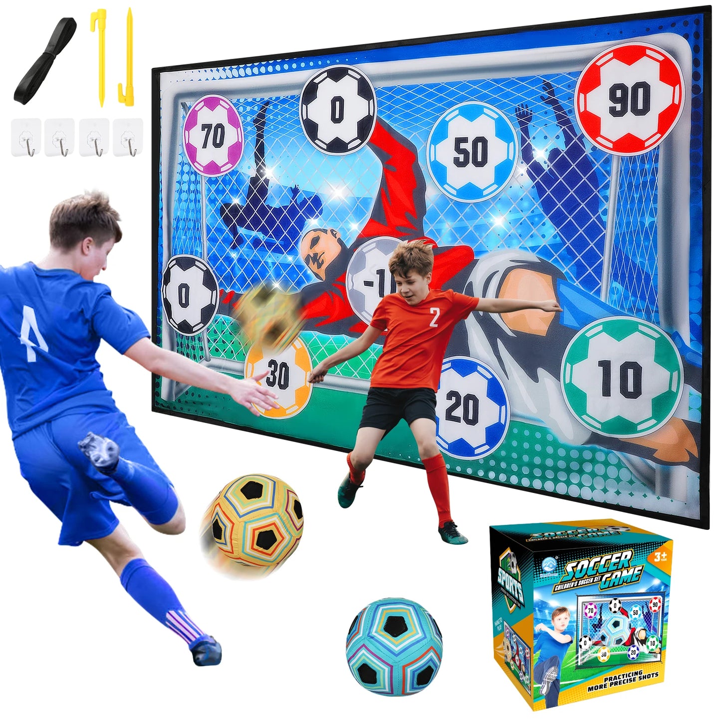 VATOS Football Soccer Sticky Goal Toy Shooting Score Practice