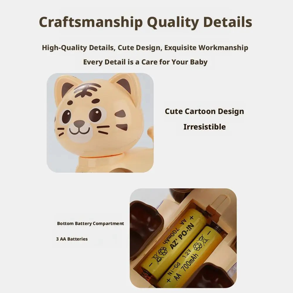 Children Electronic Pets Music Toy Cartoon Electric Vocal Toy Tiger Toys With Sound Flash Lighting Sing Dance for Girls Boy Gift