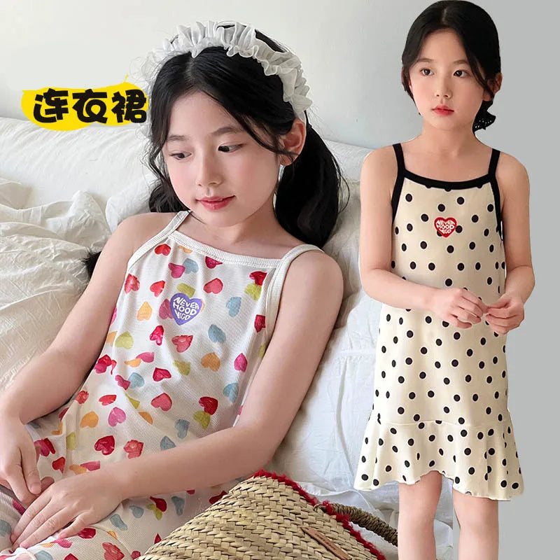 Cute Dress For Kids Girl Summer Dresses Children's Fashion Dress Thin Girls' Halter