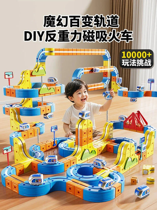 Hot Selling Magnetic Car Stem Racing Car Railtrack Set Montessori Motorized Train