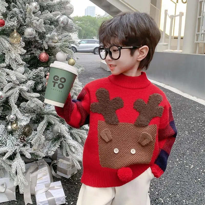 Jason Thick Pullover Clothing Knitted Sweater - GuGuTon baby store - Baby Fashion - Toddlers Outfits - Babies Outfits - Toddler Clothes - Kids Clothing - Newborn Clothes - Newborn Wear - Kids Wear - Trending Clothes - Trending Outfits - Fall Fashion - Winter Fashion - Girls Clothes - Boys Clothes - Babies Wear - Kids Accessories - KidsWear - Summer Clothes - Summer Fashion - Summer Trend - Falls Sweaters - Tops - Bottom - Jeans - Blouse - Dresses - Newborn Dresses - Toys