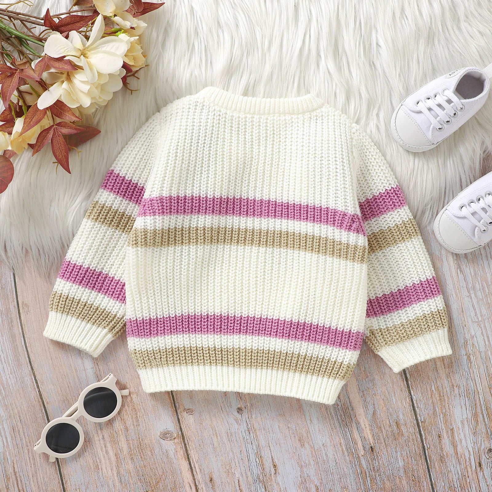 Will Knitted Warm Long Sleeve Stripe Sweater - GuGuTon baby store - Baby Fashion - Toddlers Outfits - Babies Outfits - Toddler Clothes - Kids Clothing - Newborn Clothes - Newborn Wear - Kids Wear - Trending Clothes - Trending Outfits - Fall Fashion - Winter Fashion - Girls Clothes - Boys Clothes - Babies Wear - Kids Accessories - KidsWear - Summer Clothes - Summer Fashion - Summer Trend - Falls Sweaters - Tops - Bottom - Jeans - Blouse - Dresses - Newborn Dresses - Toys