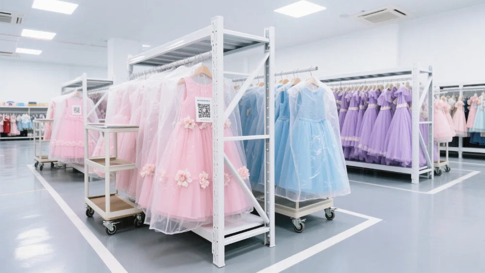 Girls Wedding Flower Girl Dress Sheer Neckline Floral Embroidered Tulle Gown 3D Flower Party Dress