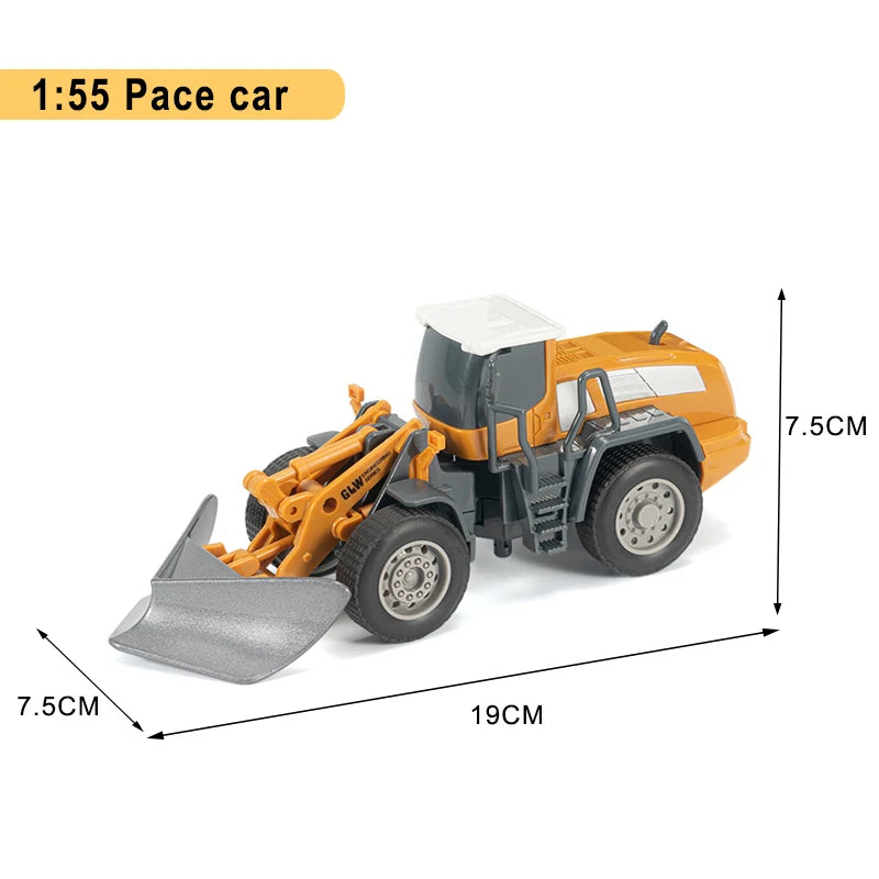 Engineering Vehicle Toys for Boys Alloy+Plastic Tractor Excavator Bulldozer Crane Truck Model Diecast Children Collection Gifts