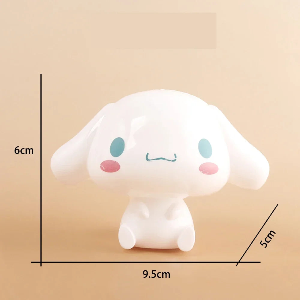 Hello Kitty Kuromi Melody Cinnamoroll Action Figure Toys Dolls Model Ornament Desktop Sanrio Birthday Gifts Cake Decoration Gift