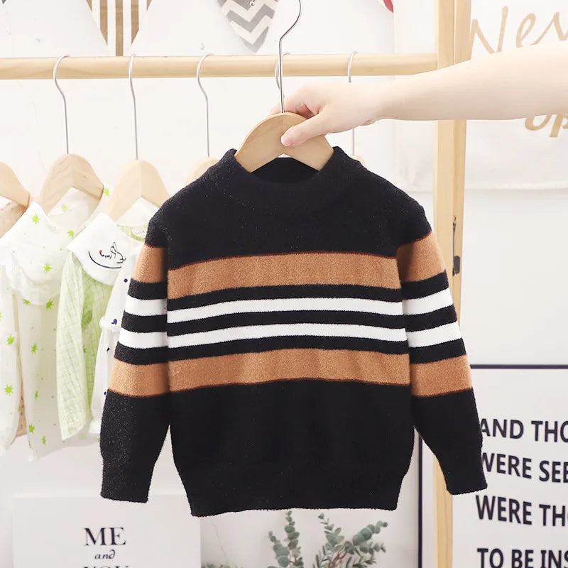 Marcos Autumn 2 Color Fashion Striped Knitted Sweater