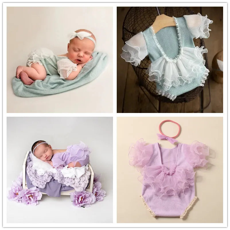 Newborn Photography Props Outfit Baby Girl Dress  Romper Baby Fotografia Accessories