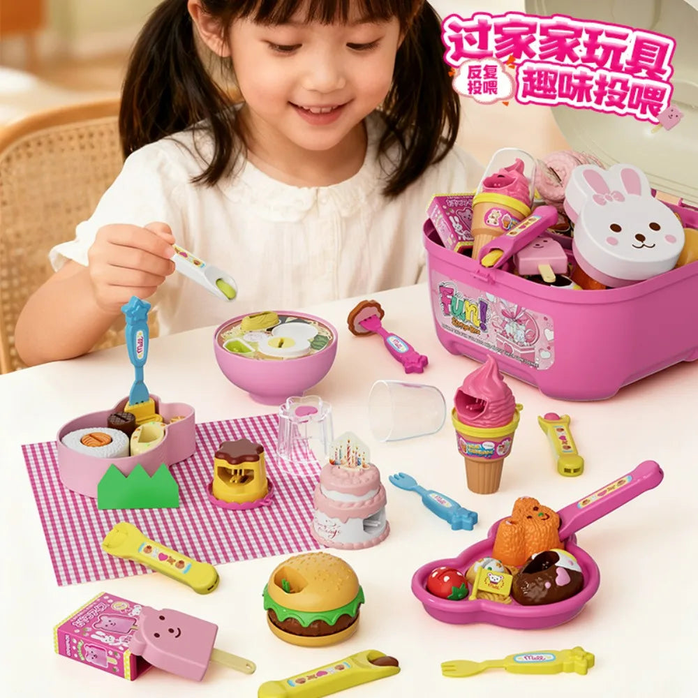 NEW Food Feeding Pudding Feeding Toy, Role Play Early Education Children's Play Kitchen Toys, Fun and Stress Relieving,Girl Gift