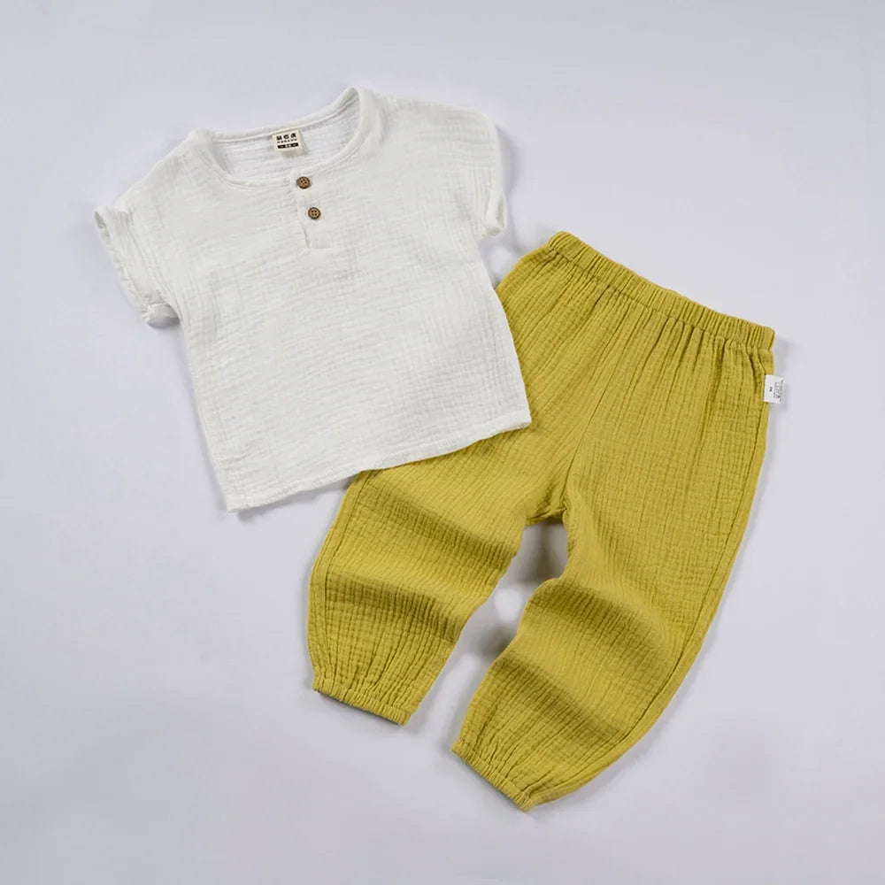 Organic Outfits Cotton Solid Long Sleeve Loose Children Two Piece Set - GuGuTon baby store - Baby Fashion - Toddlers Outfits - Babies Outfits - Toddler Clothes - Kids Clothing - Newborn Clothes - Newborn Wear - Kids Wear - Trending Clothes - Trending Outfits - Fall Fashion - Winter Fashion - Girls Clothes - Boys Clothes - Babies Wear - Kids Accessories - KidsWear - Summer Clothes - Summer Fashion - Summer Trend - Falls Sweaters - Tops - Bottom - Jeans - Blouse - Dresses - Newborn Dresses - Toys