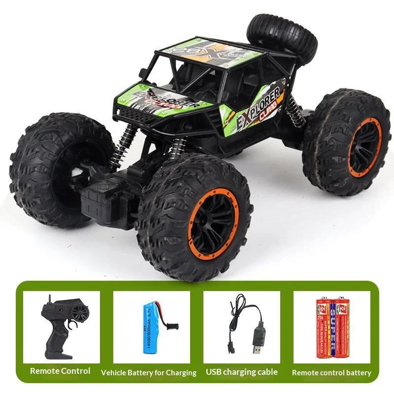 Large Size 2.4g Remote Control Monster Truck 4wd Professional High Speed Rechargeable Off Road Climbing Car Toy For Boys Kids