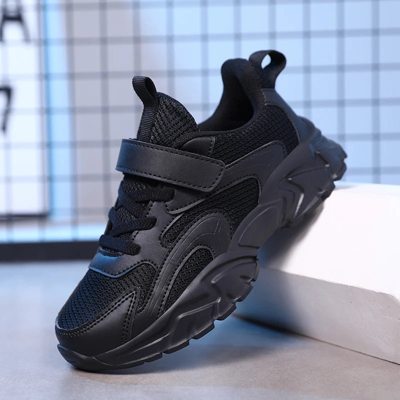 Kids Shoes Boy Sneakers Platform Black White Comfortable Children Casual Sneakers 6 To 12 Years School Sports Tenis Boy Shoes