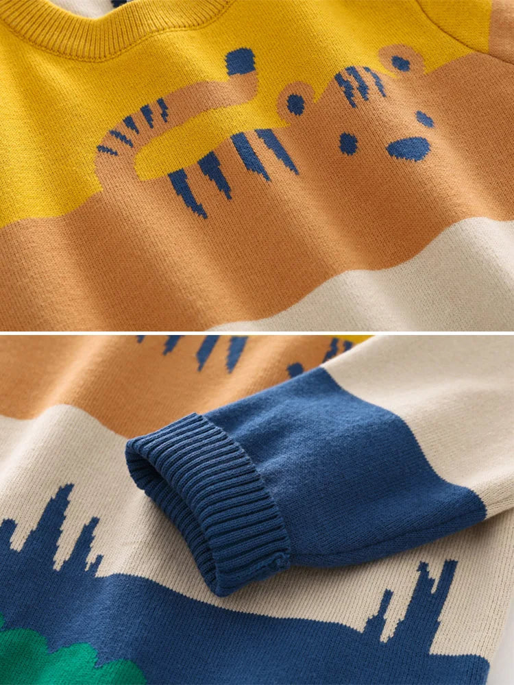 Mateo Animals Cartoon Long Sleeve Sweaters