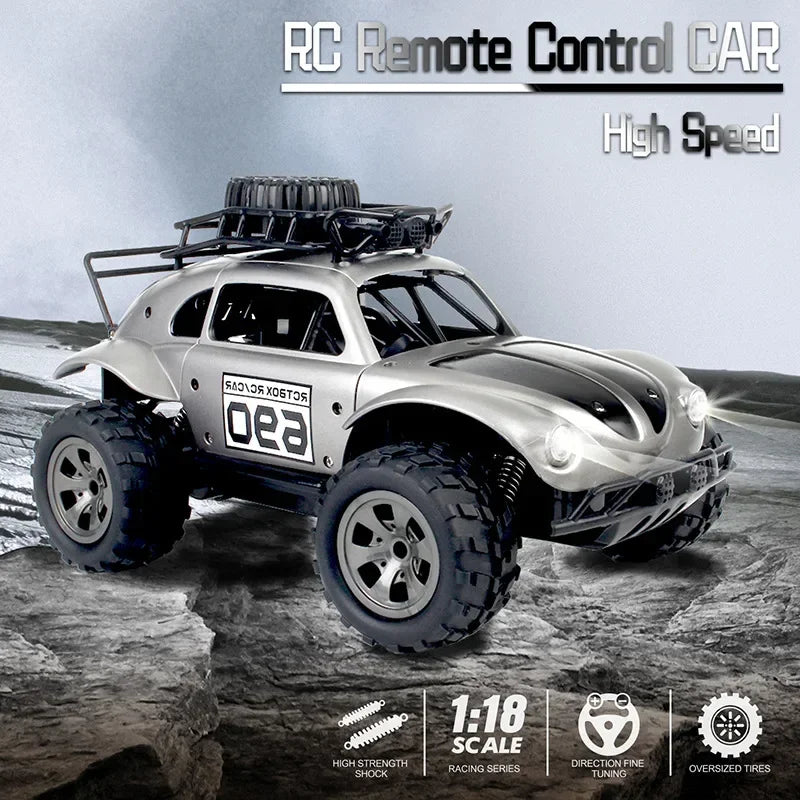 KYAMRC 1:18 2.4G 4 Channels RC Beetle Rock Crawlers Car 18km/h Double Motors Drive Car Remote Control Car Model Off-Road toy