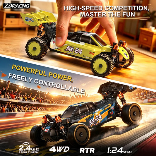 ZD Racing 1:24 BX24 4WD Off-Road RC Remote Control Car Venue Off-Road Racing Carbon Brushed/Brushless Racing Simulation Climbing