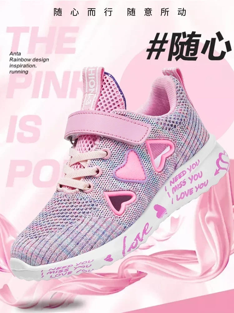 Girls Sneakers Kids Summer Light Mesh Casual Shoes Children Autumn Breathable Tenis