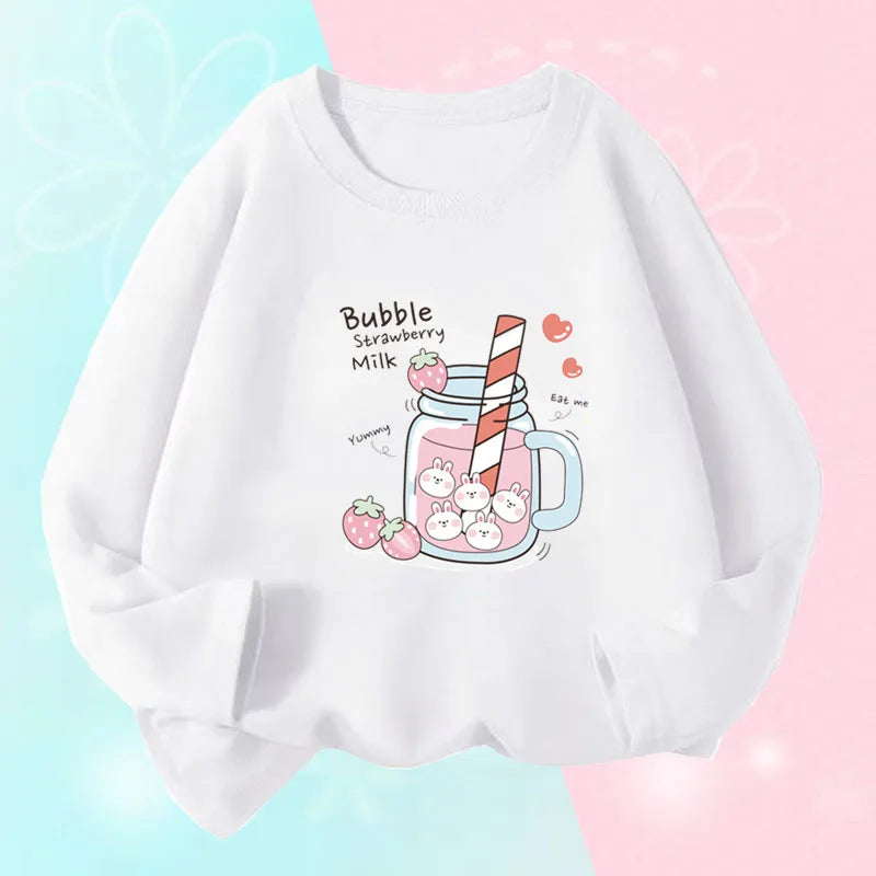 Charlotte Strawberry Girls Graphic Juice Kids Cartoon Long Sleeve - GuGuTon baby store - Baby Fashion - Toddlers Outfits - Babies Outfits - Toddler Clothes - Kids Clothing - Newborn Clothes - Newborn Wear - Kids Wear - Trending Clothes - Trending Outfits - Fall Fashion - Winter Fashion - Girls Clothes - Boys Clothes - Babies Wear - Kids Accessories - KidsWear - Summer Clothes - Summer Fashion - Summer Trend - Falls Sweaters - Tops - Bottom - Jeans - Blouse - Dresses - Newborn Dresses - Toys