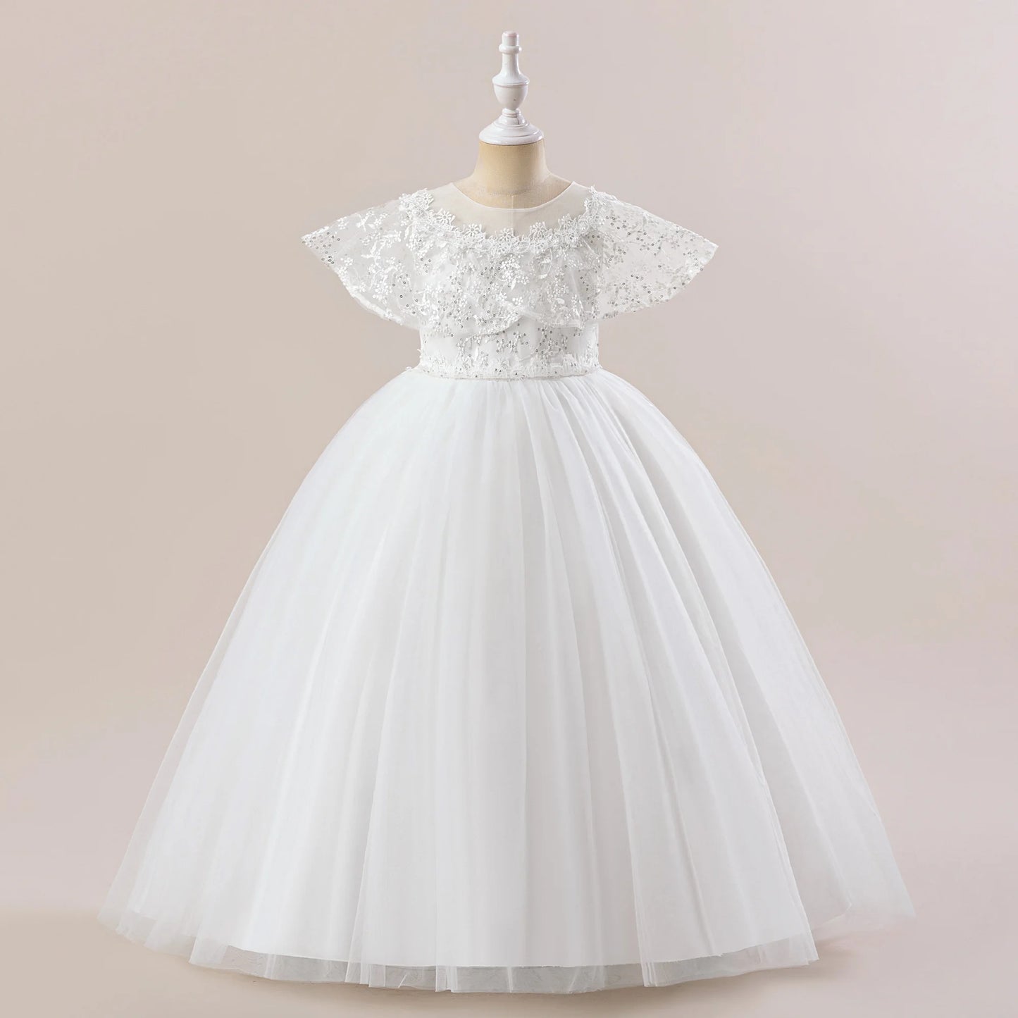 Elegant White Bridesmaid Long Dresses for Girls Wedding Gown Ceremony