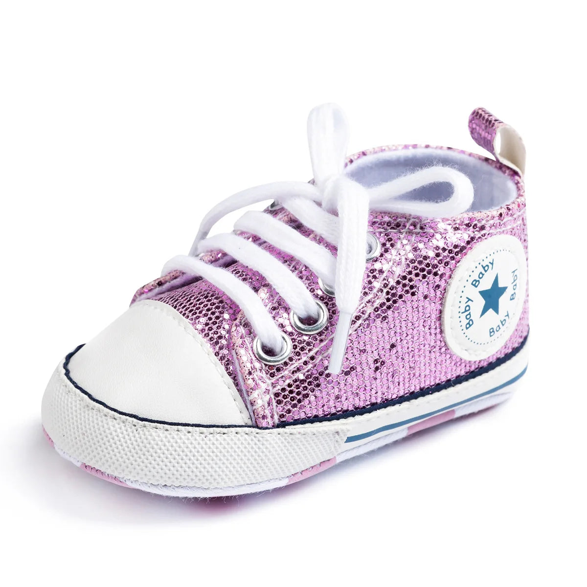 Baby Step Shoes Baby's First Pair of Toddler Shoes Baby Canvas Shoes Breathable Non-slip Boys and Girls Lace-up Fashion Shoes