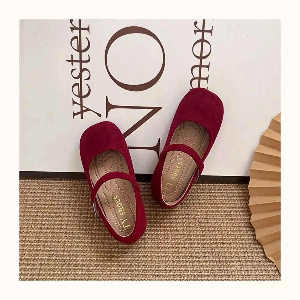 Spring Suede Mary Jane Shoes for Girls Vintage French Style Children Flat Shoe Easy Wear Adjustable Strap Children Shoes 23-35